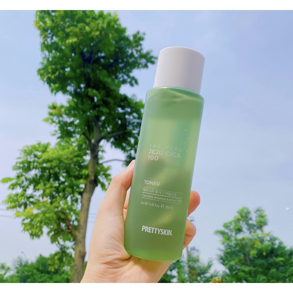 Nước hoa hồng cho da dầu mụn pretty skin 250ml - Hàn Quốc  Toner rau má jeju dành giúp sạch mụn se khít lỗ chân lông