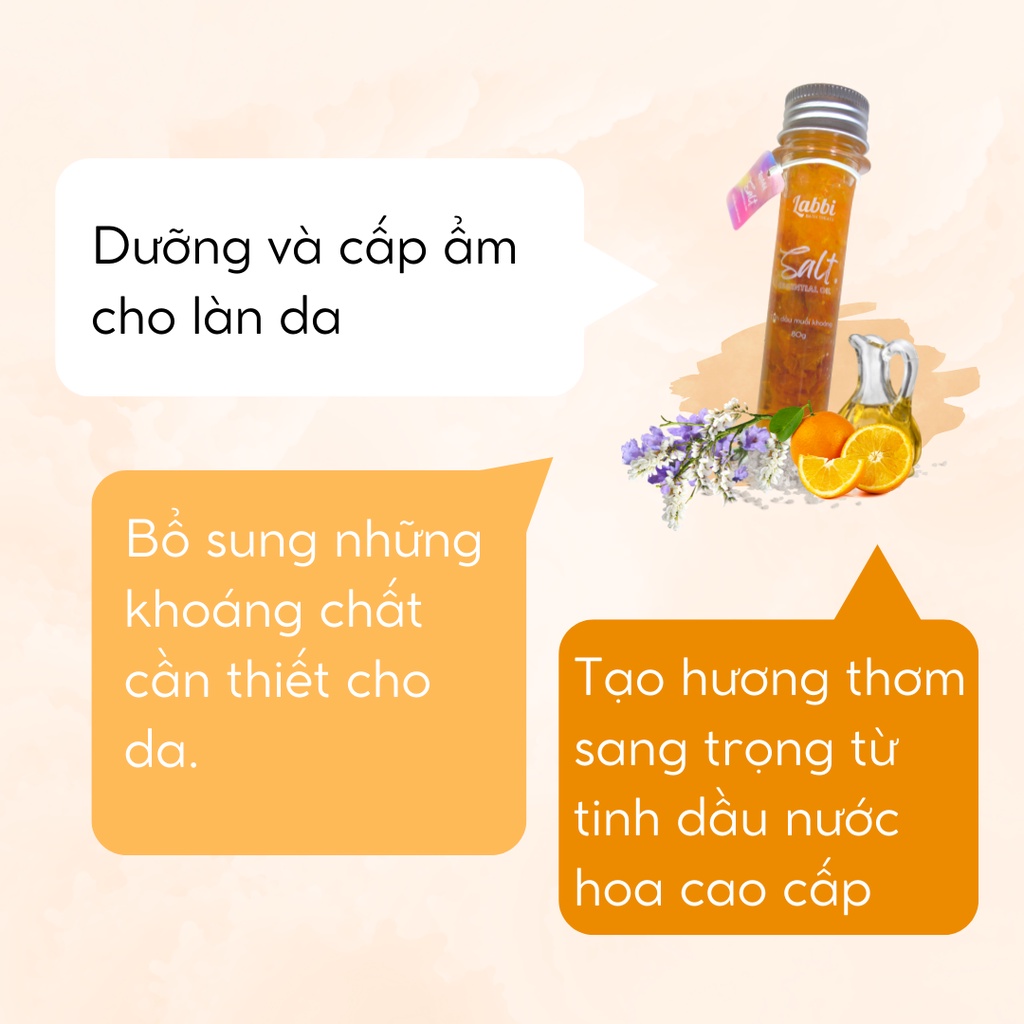 Tinh dầu muối khoáng dưỡng da ngâm bồn GOLDEN AMBER [Labbi] Salt Essential Oil