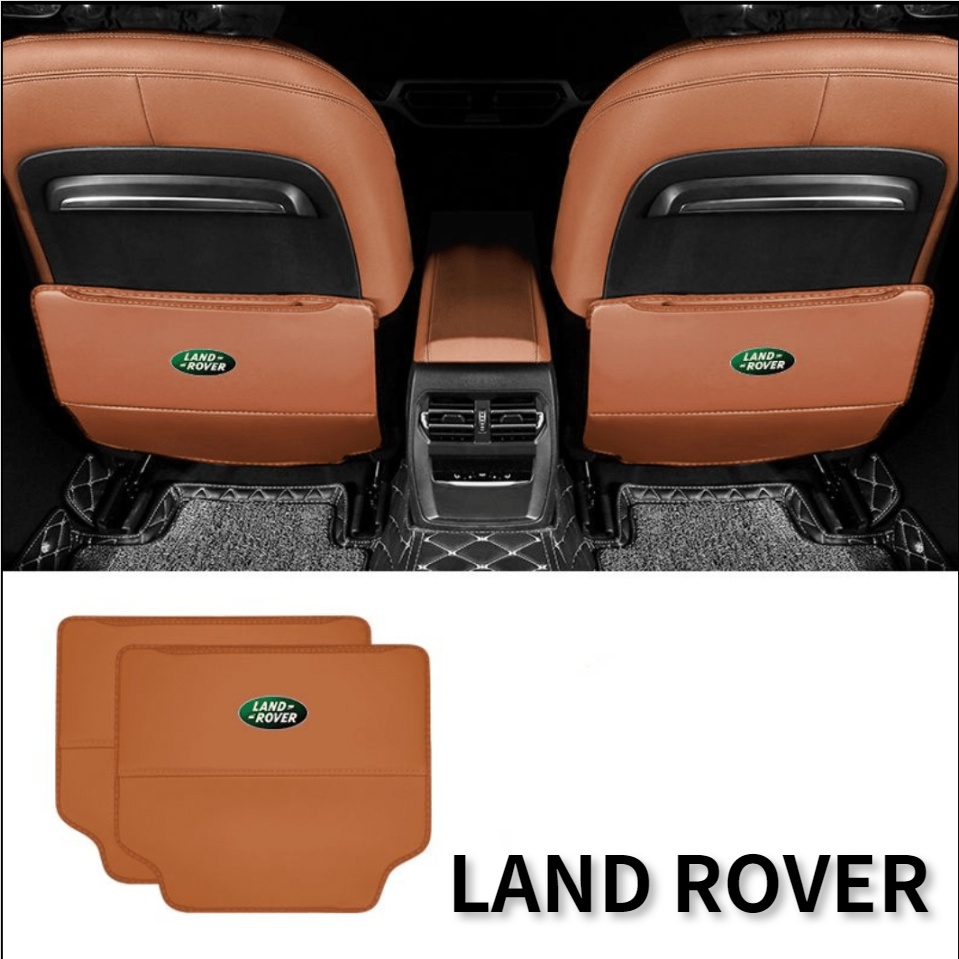 LAND ROVER LOGO car rear seat anti-kick leather pad range rover discovery freelander evoque Velar Defender seat back storage interior anti-dirty pad