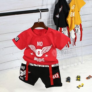 Đồ bộ tay ngắn quần lửng cho bé trai, Bộ thun cotton quần lửng, Bộ thể thao bé trai, Đồ babi Hiphop bé trai 1-5 tuổi