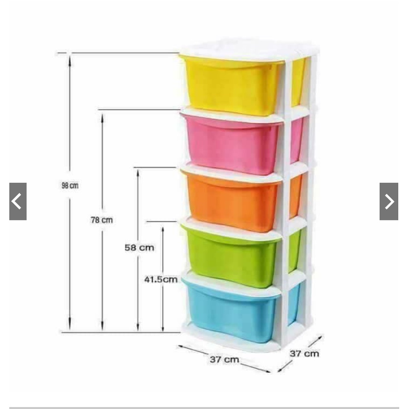 Kệ tủ nhựa đa sắc đựng đồ đa năng 5 tầng màu