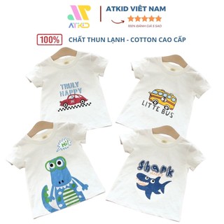 Áo phông cộc tay Minkymom cho trẻ em cá sấu oto chất liệu cotton thun siêu mềm mại