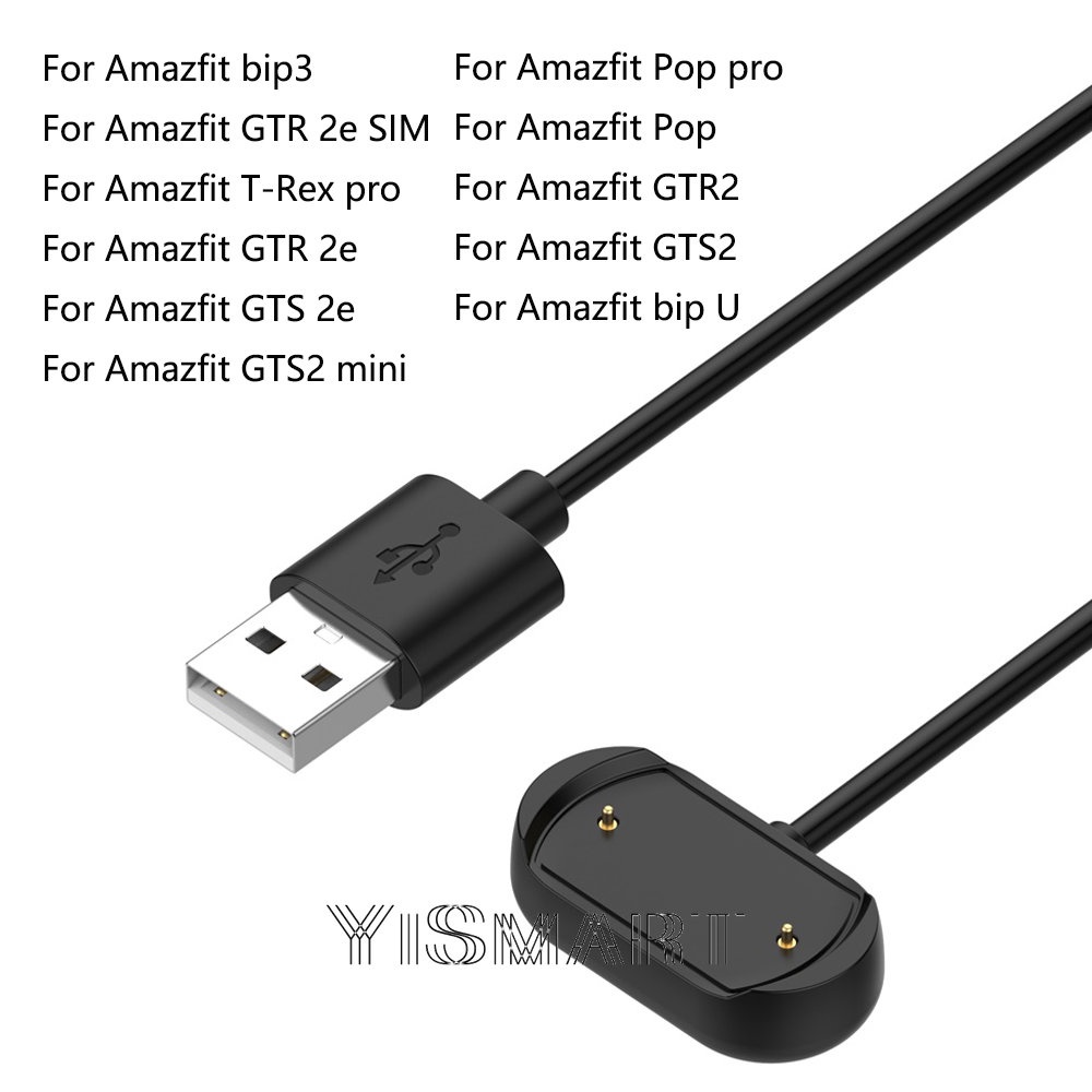 Bộ Dây Cáp Sạc USB Cho Amazfit Bip 3 Bip U GTS2 GTS 4 Mini GTR2 GTR 2e Pop Pro T-Rex Pro