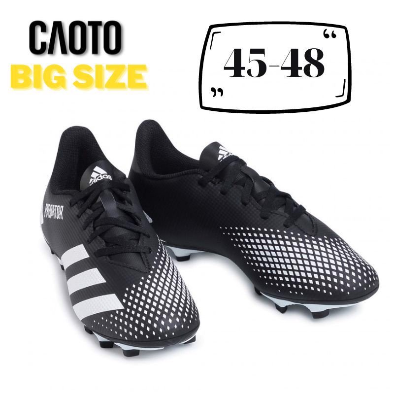 Giày Đá Banh Adidas Predator Mutator 20.4 Turf Đế Đinh Trắng Đen Big Size - Giày Thể Thao Nam Big Size 45 46 47 48