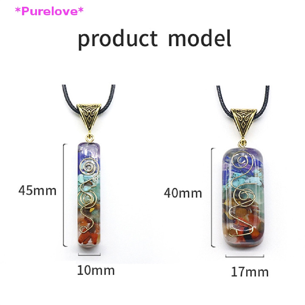 Vòng cổ Mặt Kim Tự Tháp Orgonite 7 Chakras Thời Trang Dành Cho Nam Mới