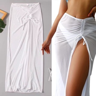 Chân váy lưới dài màu trănsh và đen/ kèm hình shop chụp