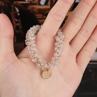 Dây Cột Tóc Nữ Đính Đá Pha Lê Phong Cách Hàn Quốc