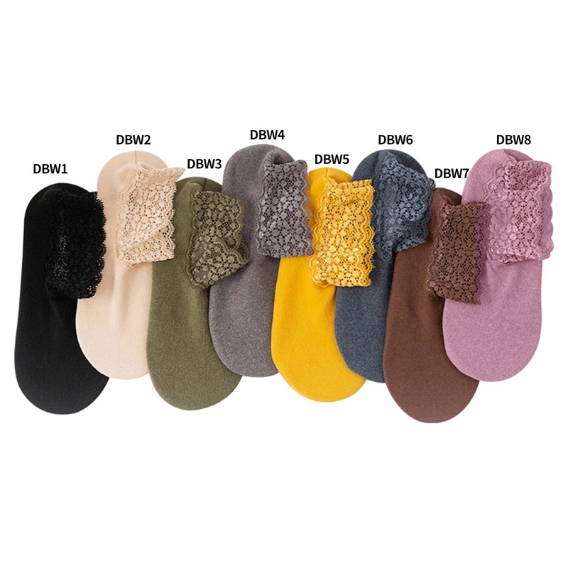 Đôi Vớ Cotton Không Trượt Phối Ren Thoáng Khí Thời Trang