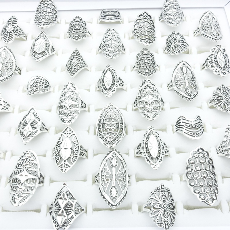 Set 20 Nhẫn Đeo Tay Kim Loại Thời Trang Vintage Cho Nữ