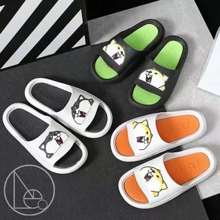 Dép hình cún nam nữ đế đúc fashionn- dép quai ngang đế êm