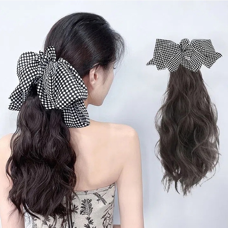 Tóc Giả Đuôi Ngựa Xoăn Dài Thời Trang Mới Cho Nữ