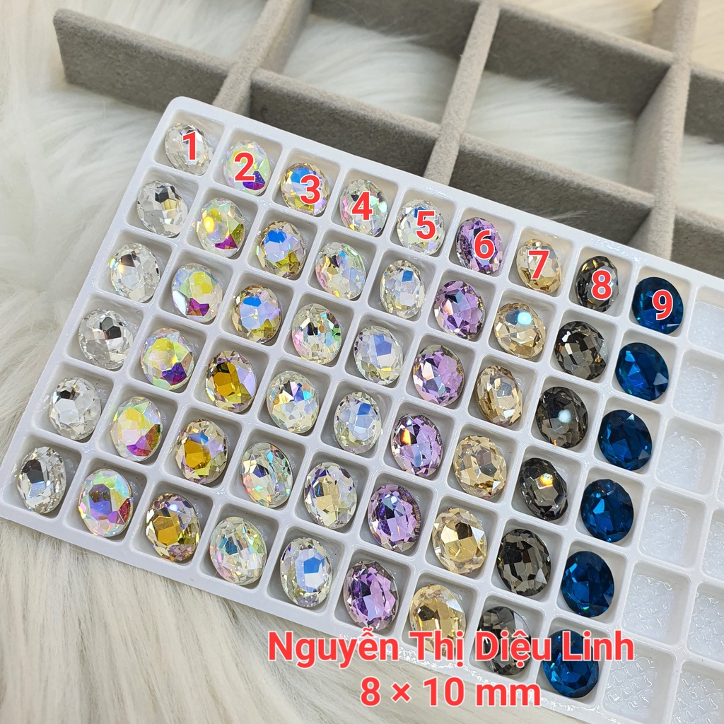 Đá khối hình bầu dục 8x10 mm