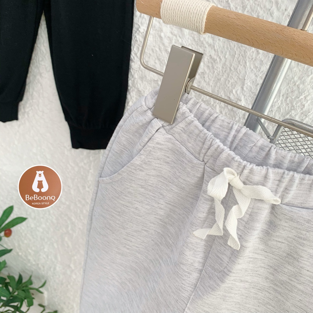 Quần Jogger Bé Trai Siêu Ngầu Beboong Chất Nỉ Da Cá Cho Bé Từ 8-25 KG