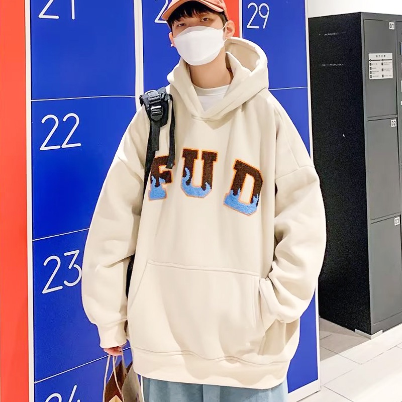 Áo Hoodie Kích Thước Lớn Thêu Hình Kangaroo Màu Xanh Dương Chất Lượng Cao Thời Trang Mùa Thu Cho Nam Và Nữ