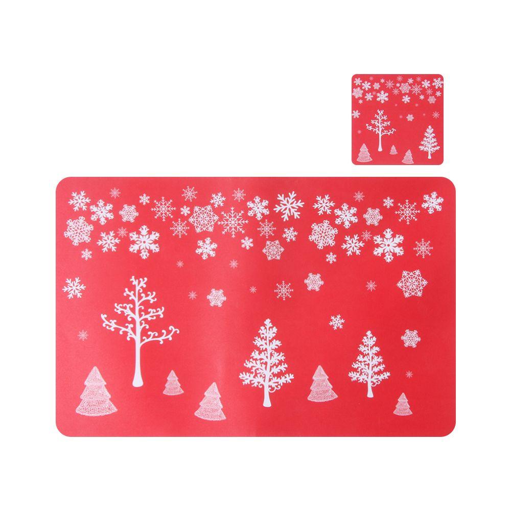 Tấm Lót Bàn Ăn Chống Thấm Nước Họa Tiết Giáng Sinh Dễ Thương