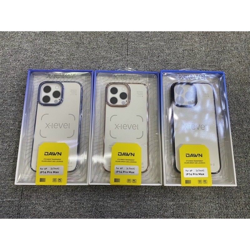 Ốp lưng X-level xi viền màu iphone 14 pro max,14 max,14 pro,14 không ố màu.