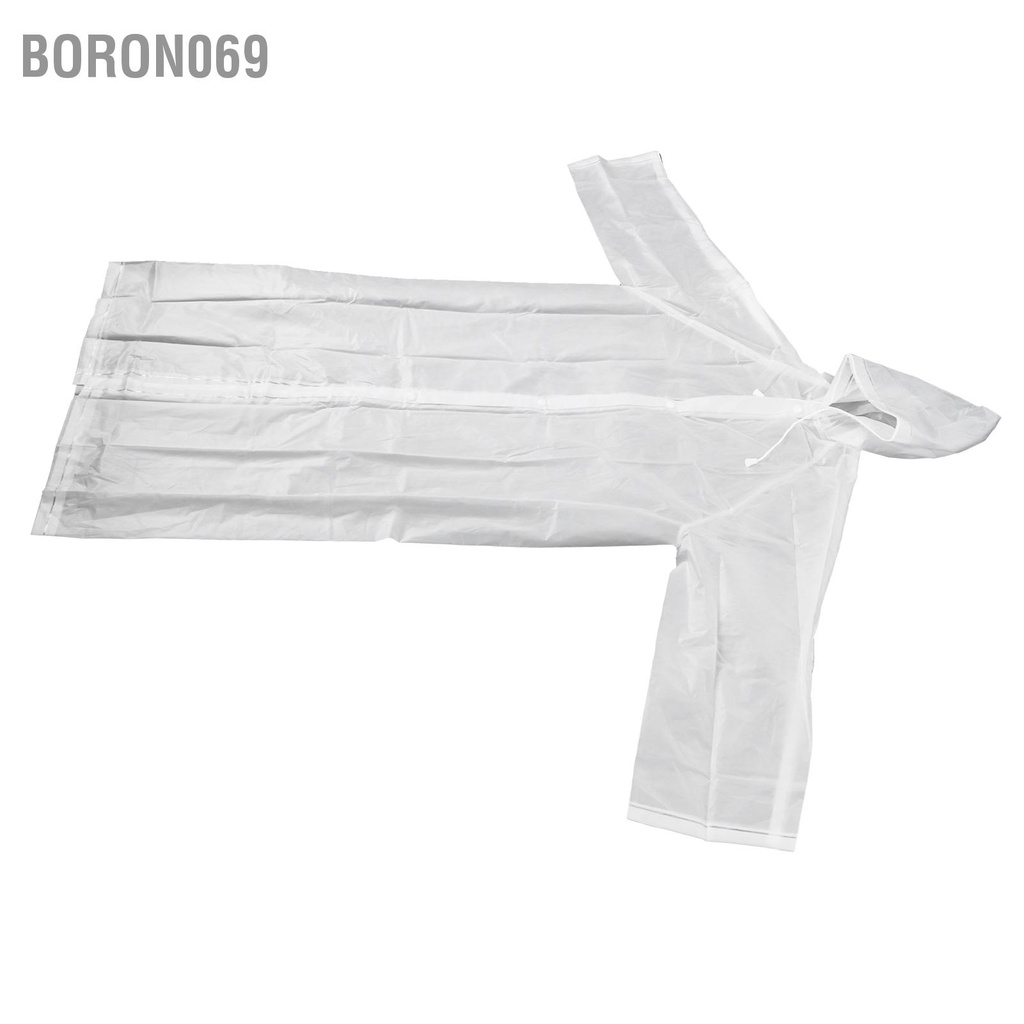 Boron069 Áo mưa người lớn dây rút EVA cho hoạt động dã ngoại Đi bộ đường dài Cắm trại Bán trong suốt