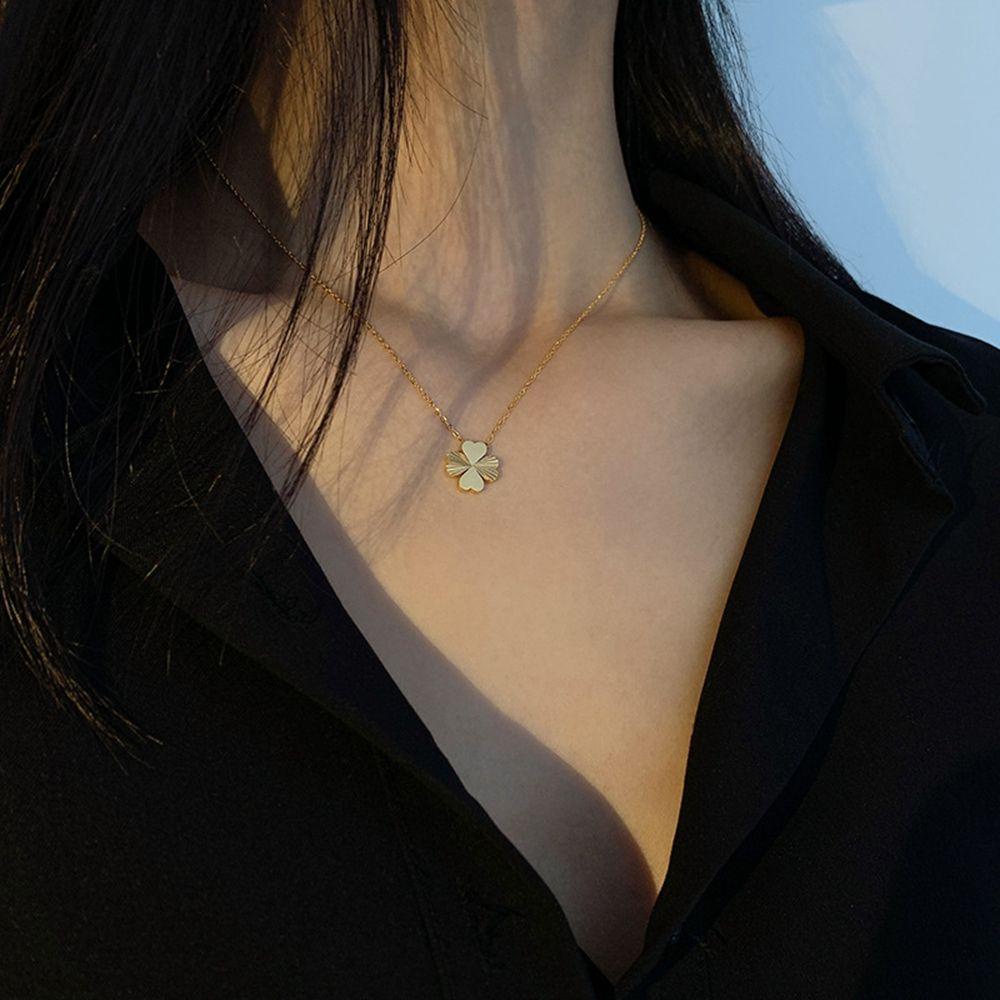 ANEMONE Vòng cổ Mặt Trái Tim Đính Đá Sang Trọng Cho Nữ