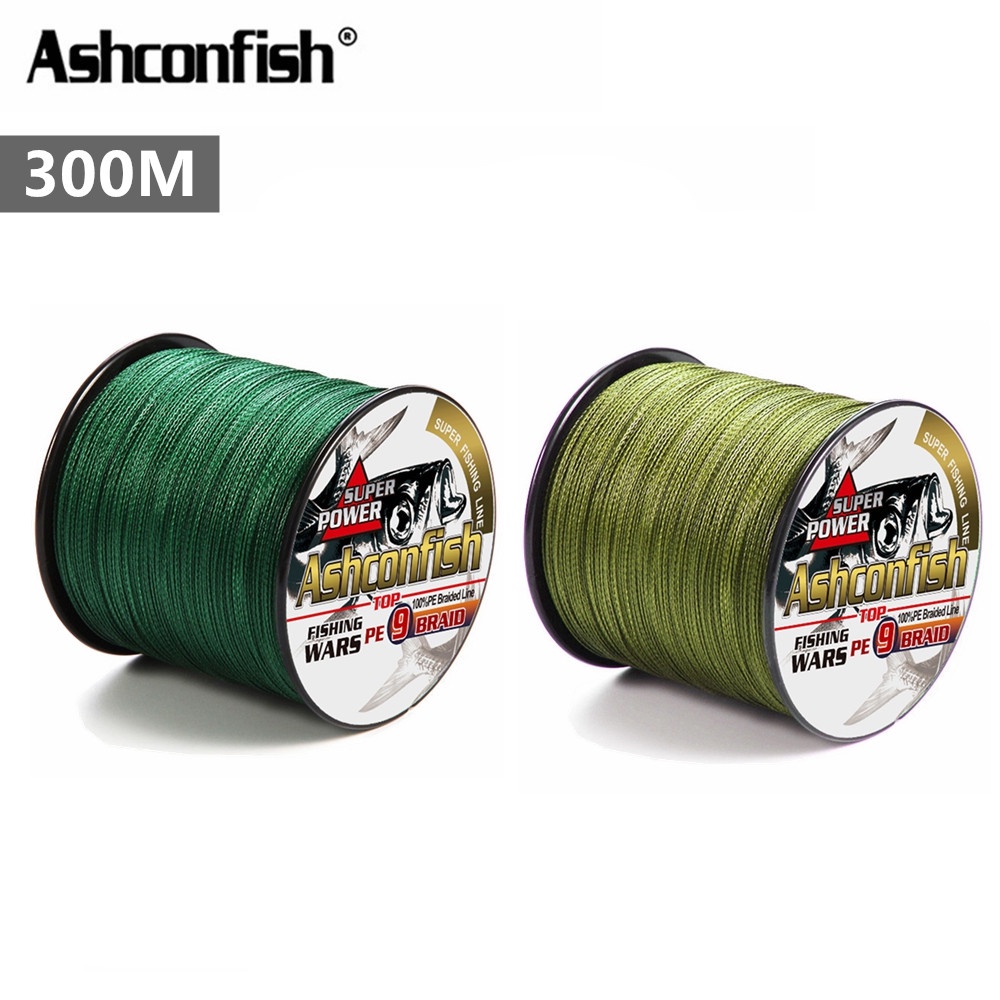 Cuộn Dây Câu Cá Bện 9 Sợi Ashconfish 300M Dyneema X9