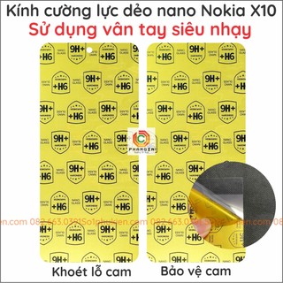 Dán cường lực Nokia X10 trong suốt, nano dẻo siêu bền, độ cường lực 9H+