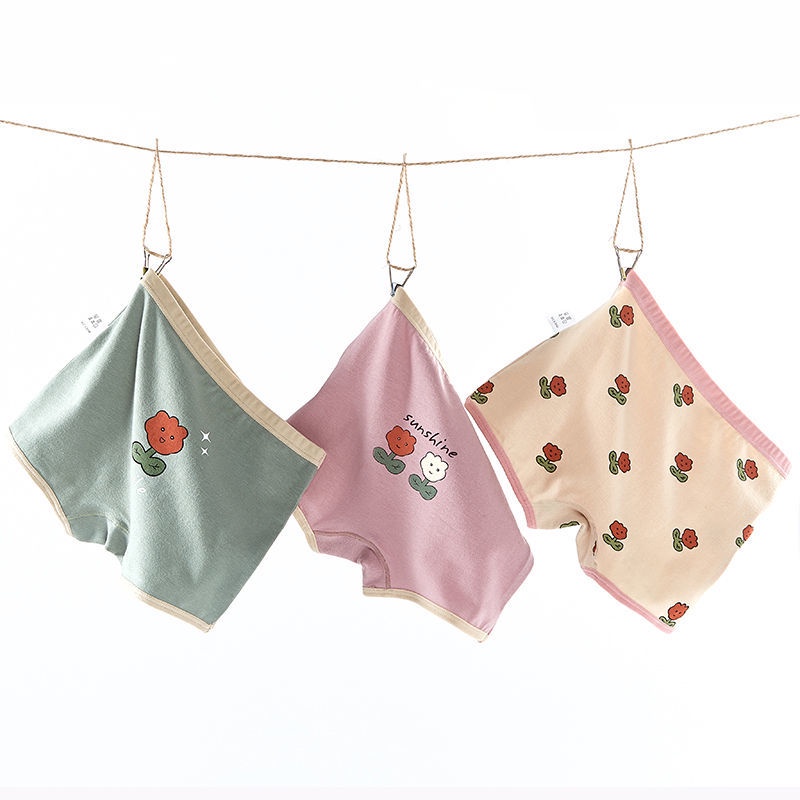 Set 3 Quần Lót 100% Cotton Dễ Thương Cho Bé Gái 3-11 Tuổi