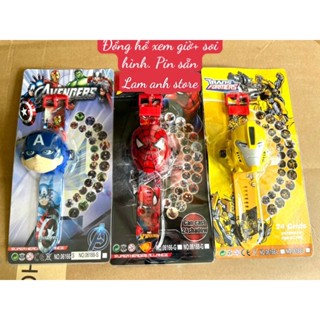 Đồng hồ siêu nhân robot trẻ em [ Lam anh store] cho bé, đồng hồ có đèn chiếu robot biến hình