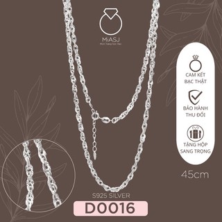 Dây chuyền nữ dây xoắn Bạc Ý S925 cao cấp miễn phí xi Kim D0016 | Mi.A trang sức bạc