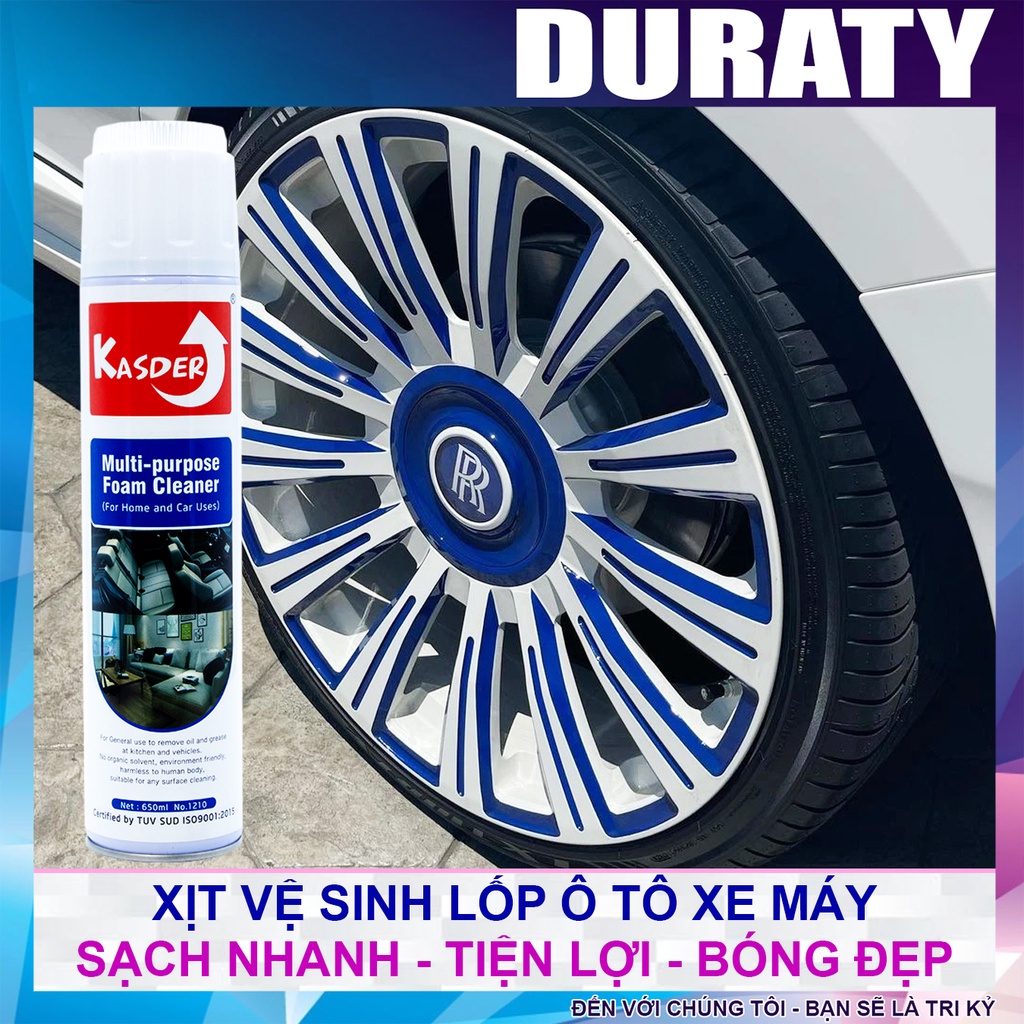Chai Xịt Vệ Sinh Lốp Xe - Xịt Bóng Lốp - Bảo Dưỡng, Chống Nứt Bánh Xe Cao Su Ô tô, Xe Máy - Foam Cleaner