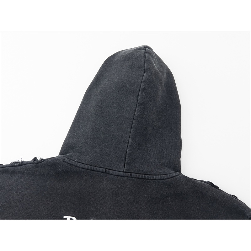 Balenciag * Áo hoodie Thêu logo Đường Phố Cao Cấp