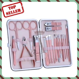 BỘ 18 MÓN DỤNG CỤ LÀM MÓNG TAY, set đồ nghề làm nail, combo bấm dũa móng tay móng chân