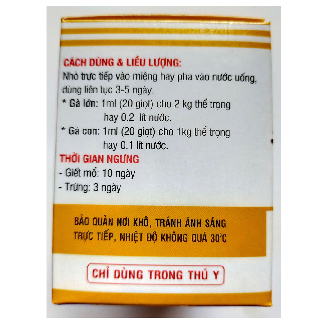 1 lọ TETRAMYCIN - D 10ml Chuyên Dùng cho đậu gà, đậu chim