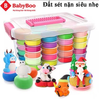Đất sét tự khô nhật 36 màu Babyboo, Đất nặn an toàn cho bé, siêu nhẹ dễ dàng tạo hình trang trí cho bé