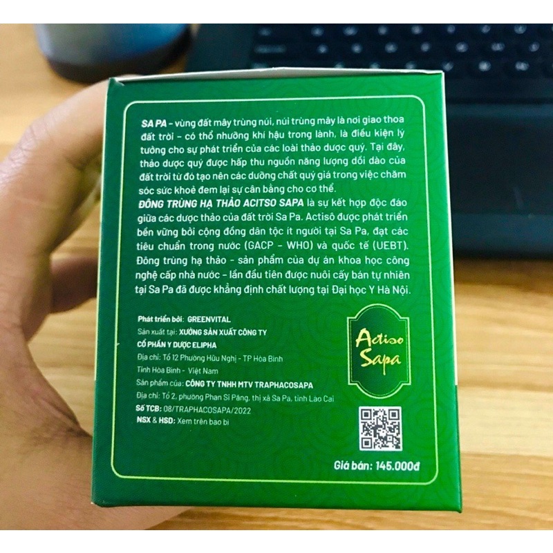 Trà túi lọc Atiso Đông Trùng Hạ Thảo