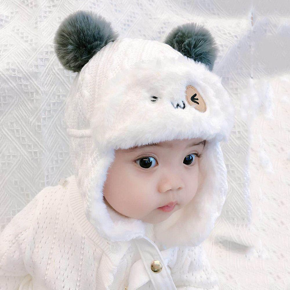 Mũ Len Che Tai Họa Tiết Hoạt Hình Dễ Thương Thời Trang Thu Đông