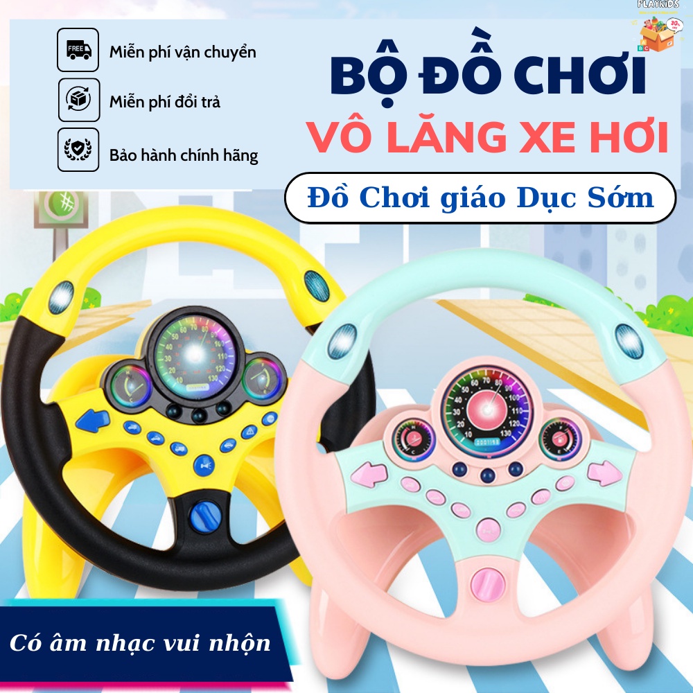 Đồ Chơi Vô Lăng Xe Hơi Cho Bé Phát Âm Nhạc, Đồ Chơi giáo Dục Sớm Trẻ Em Playkids