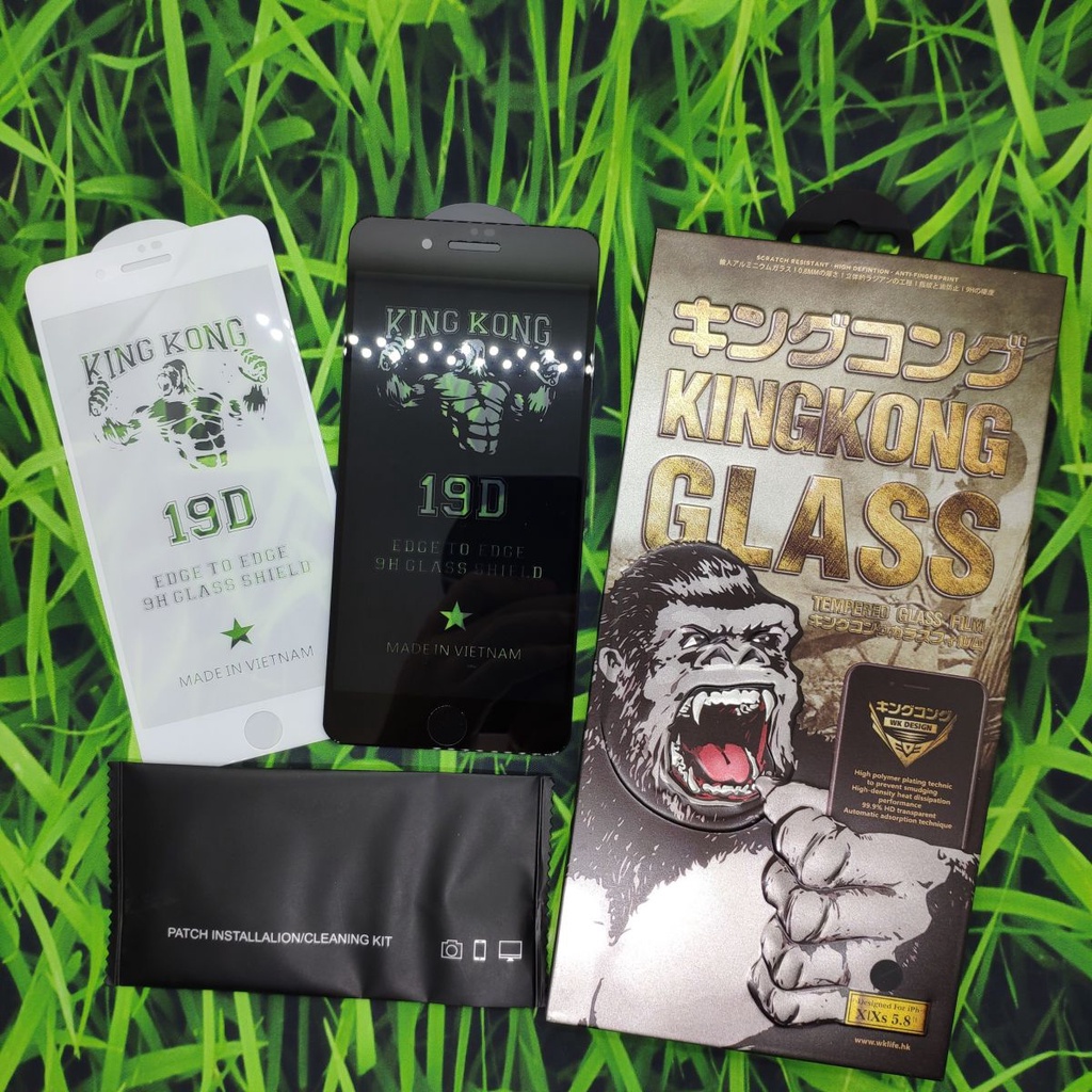 Cường lực KINGKONG GAME chống vân tay cho các dòng 6plus trắng/đen/ 12mini/12/12pro/13mini FULL BOX