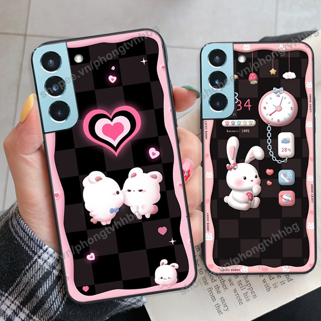 Ốp lưng Samsung S22 / S22 Plus / S22 Ultra / S22+ gấu,thỏ trắng , đồng hồ dễ thương cute cực đẹp