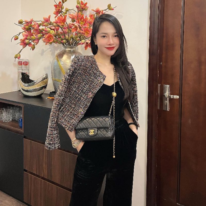 Túi xách nữ thời trang Classic quả cầu đeo chỉnh nấc sz20cm da lì fullbox nam châm cực đẹp