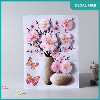 Tranh dán tường 3D hình bình hoa