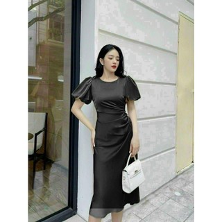 Đầm tay phồng nhúng eo hàng thiết kế sang trọng