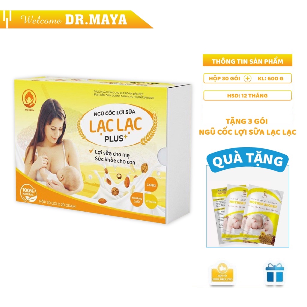 Ngũ cốc Lợi Sữa Lạc Lạc Plus Dr.maya 600g, hương vị thơm ngon