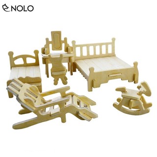Bộ mô hình nội thất mini tự lắp ghép