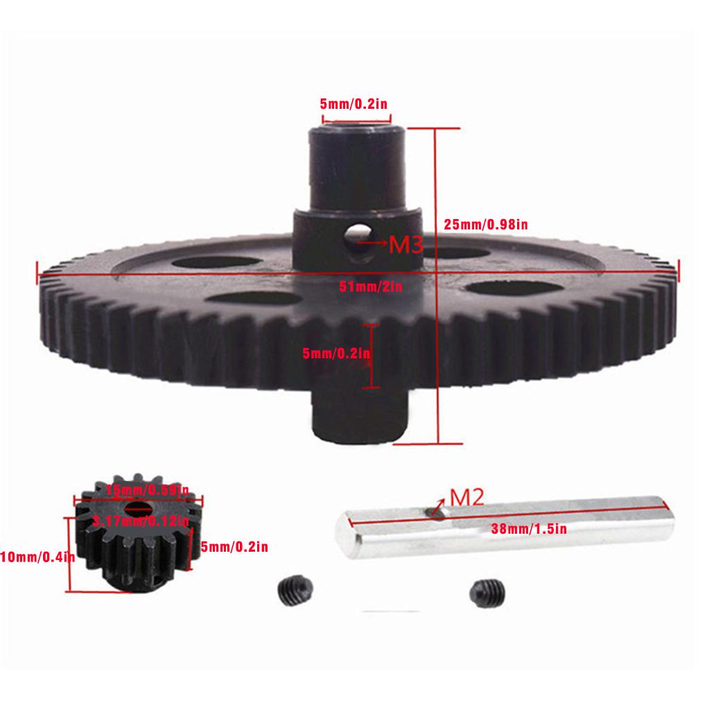 Bộ 2 Bánh Răng Nâng Cấp Thay Thế Bằng Hợp Kim Nhôm Cho Xe Điều Khiển RC WLtoys 12428