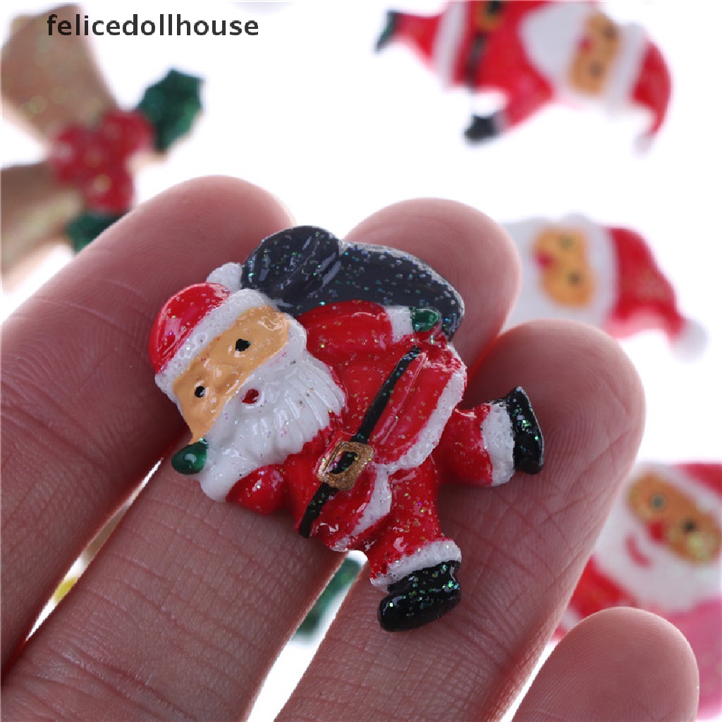 Set 10 Mô Hình Người Tuyết Mini Trang Trí Cây Thông Noel Diy