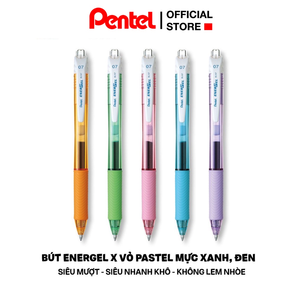 Bút Bi Nước Nhật Bản Pentel Energel X BL107 Ngòi 0.7 Mực Đen