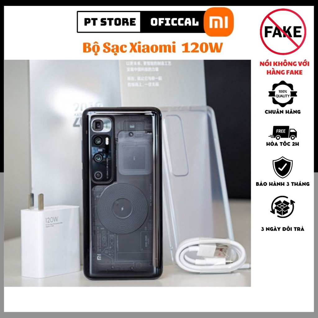Bộ sạc Xiaomi chính hãng 120W dánh cho các dòng Mi10 ultra,11T pro/11 Ultra, 12 pro/ 12s/ 12s ultra..., Black shark 4,5