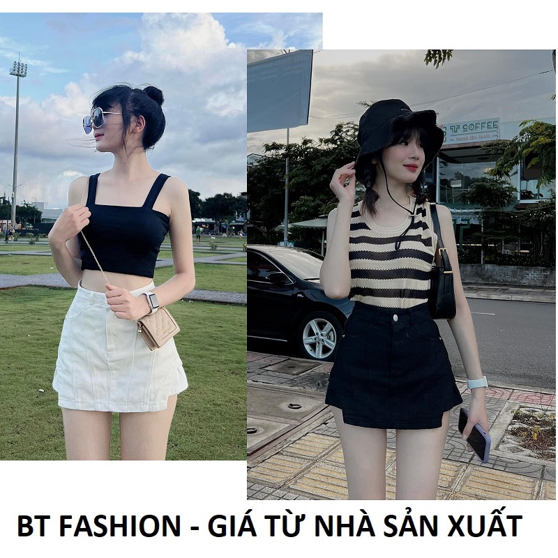 Quần Váy Ngắn Kaki , Áo Xốp Thun - BT Fashion