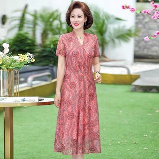Váy trung niên dự tiệc sang trọng cao cấp, đầm trung niên dự tiệc VA01