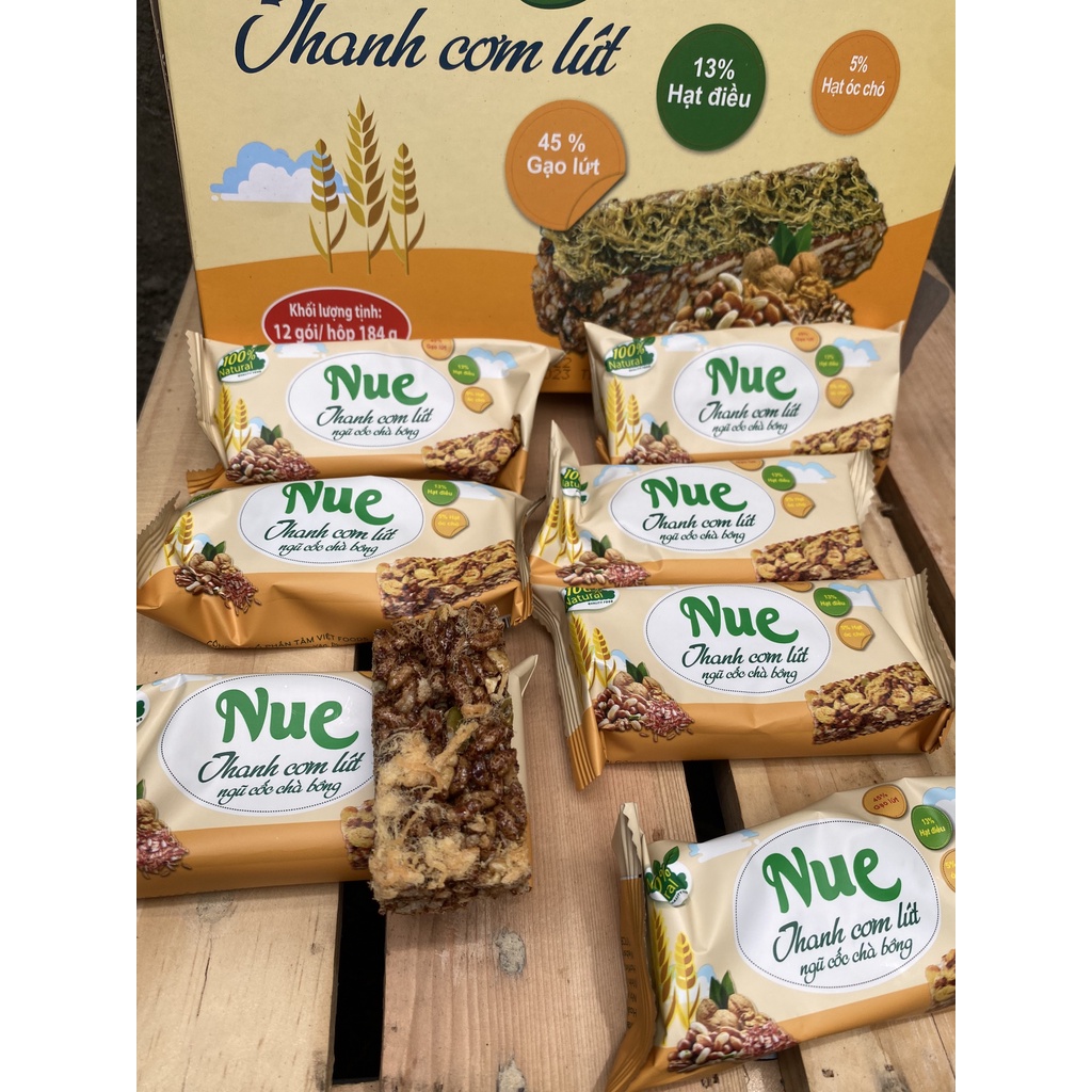 Thanh Cơm Gạo Lứt Sấy Ngũ Cốc Ăn Kiêng Dinh Dưỡng NUE   - Hộp 300g