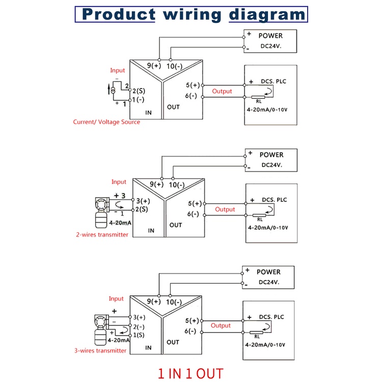 Thiết Bị Cảm Biến Dòng Điện DC ES-GLN 4-20mA 10V 5V
